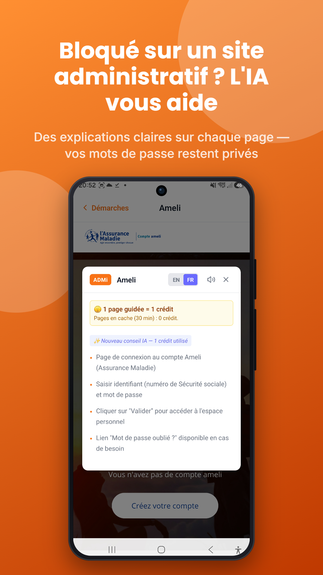 Guide: Démarches en France annote Ameli en temps réel