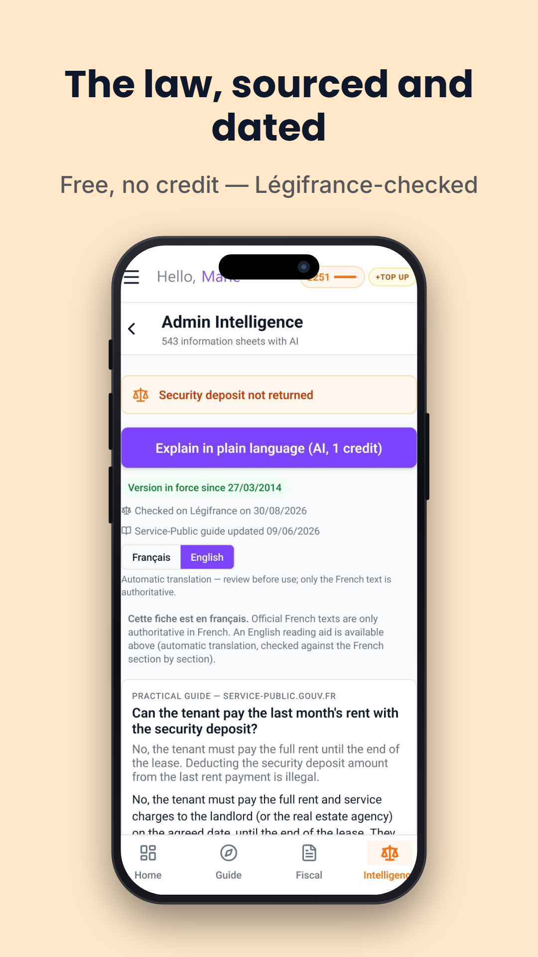 Admin Intelligence — 543 sourced information sheets, no AI