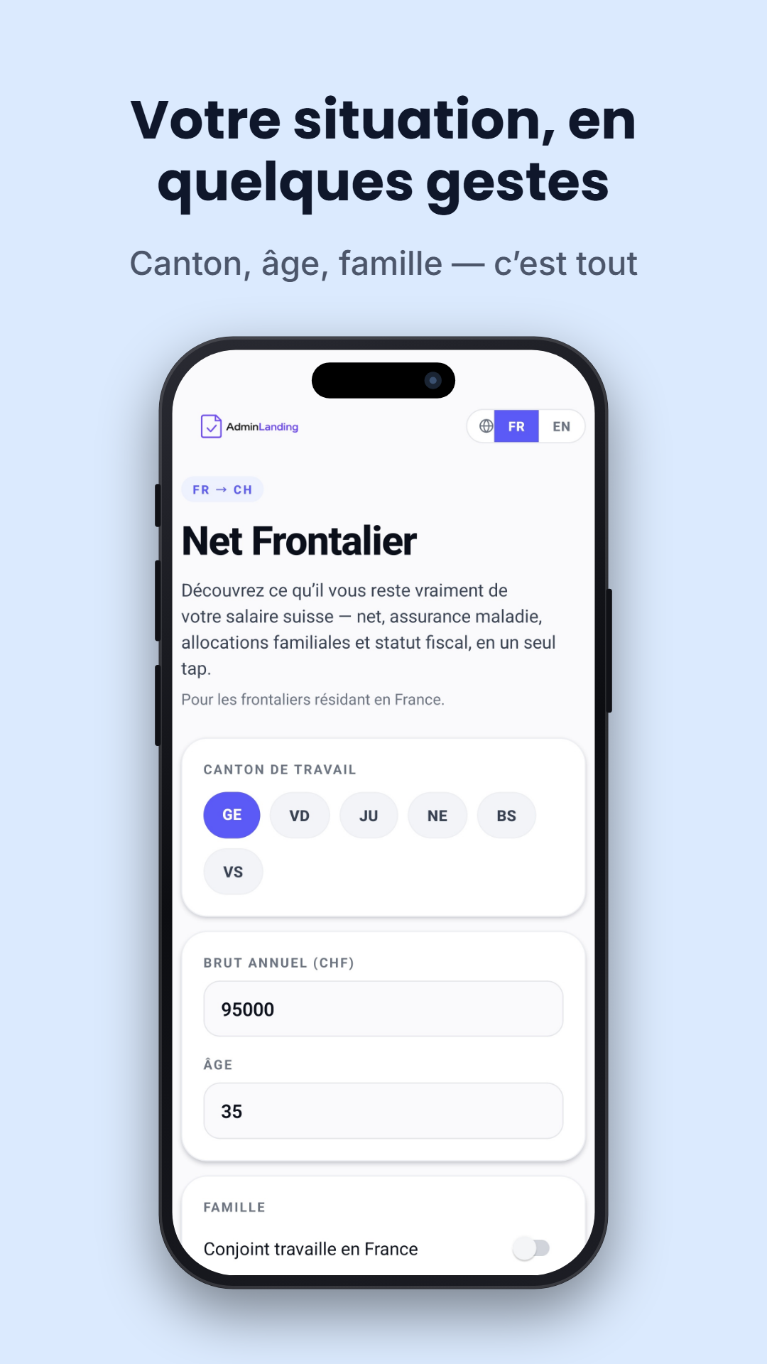 Votre situation en quelques gestes