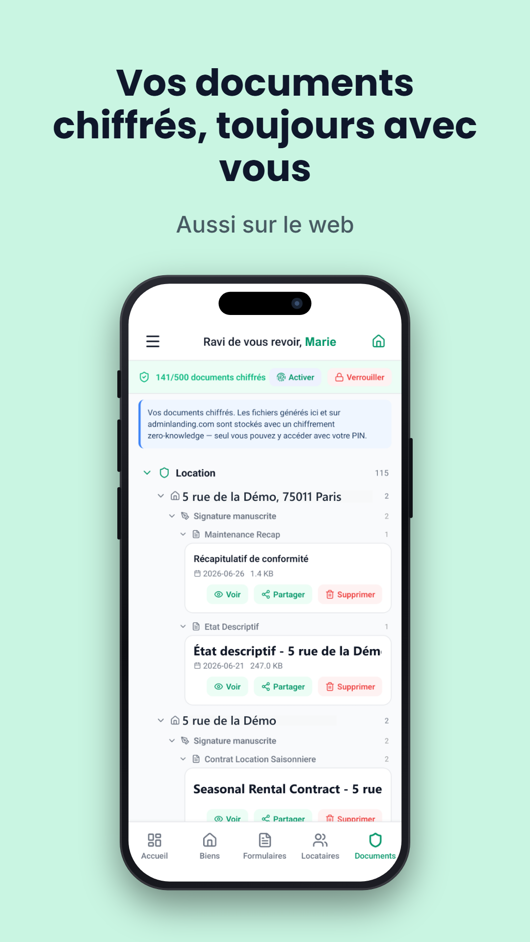 Coffre-fort chiffré — aussi sur le web